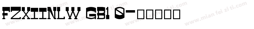 FZXIINLW GB1 0字体转换